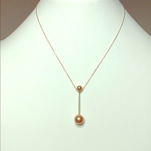 NWOT Annika Inez Rose Pearl Barbell Necklace